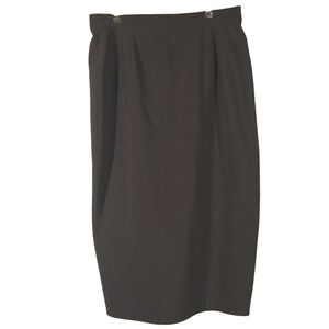 Jonathan Logan Mocha Mousse Texture Striped Long Pencil Skirt Size 14 Career‎